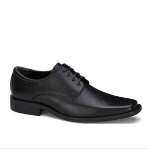 NEW FERRATO men's flats leather shoes in black